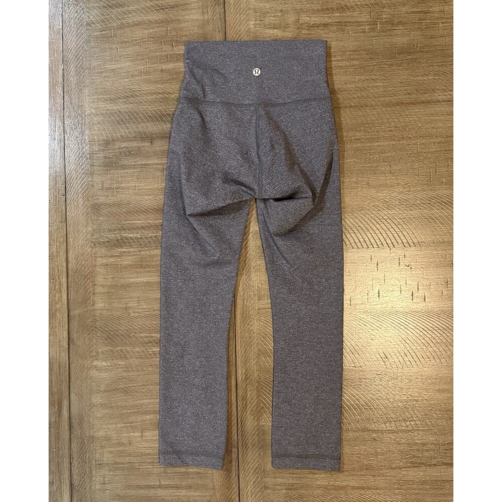 Lululemon Leggings Wunder Under Crop Mid-Rise Luxtreme 21" Heathered Gray Size 2 - Picture 11 of 12